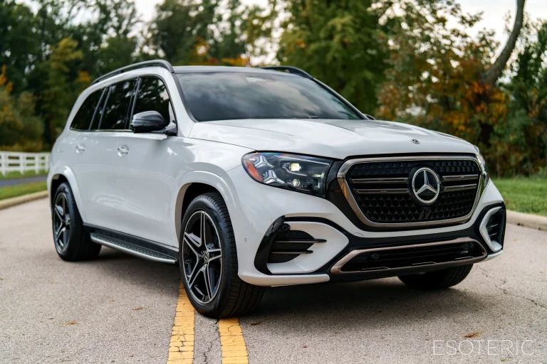 2027 Mercedes-Benz GLS450 passenger-side front three-quarter view at ESOTERIC in New Albany, Ohio